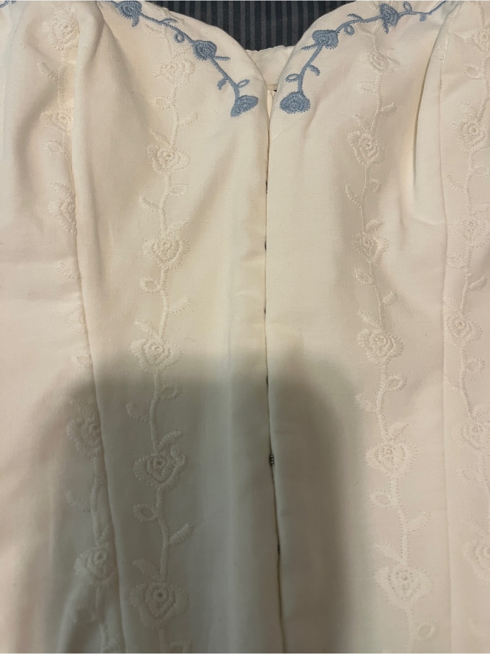 House of CB Lilibet White Embroidered Cotton Peplum Corset Top - Picture 6 of 8